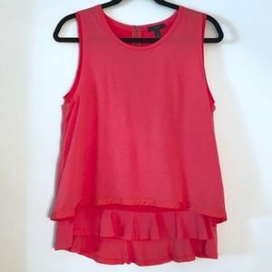 J Crew Double Hem Ruffle Blouse Poppy M